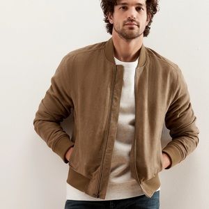 •Banana Republic• Men’s Vegan Suede Bomber Jacket, Large